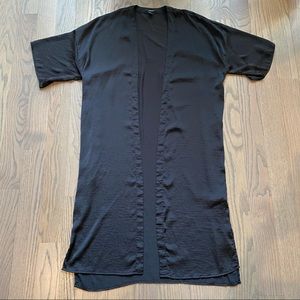 All black kimono cardigan